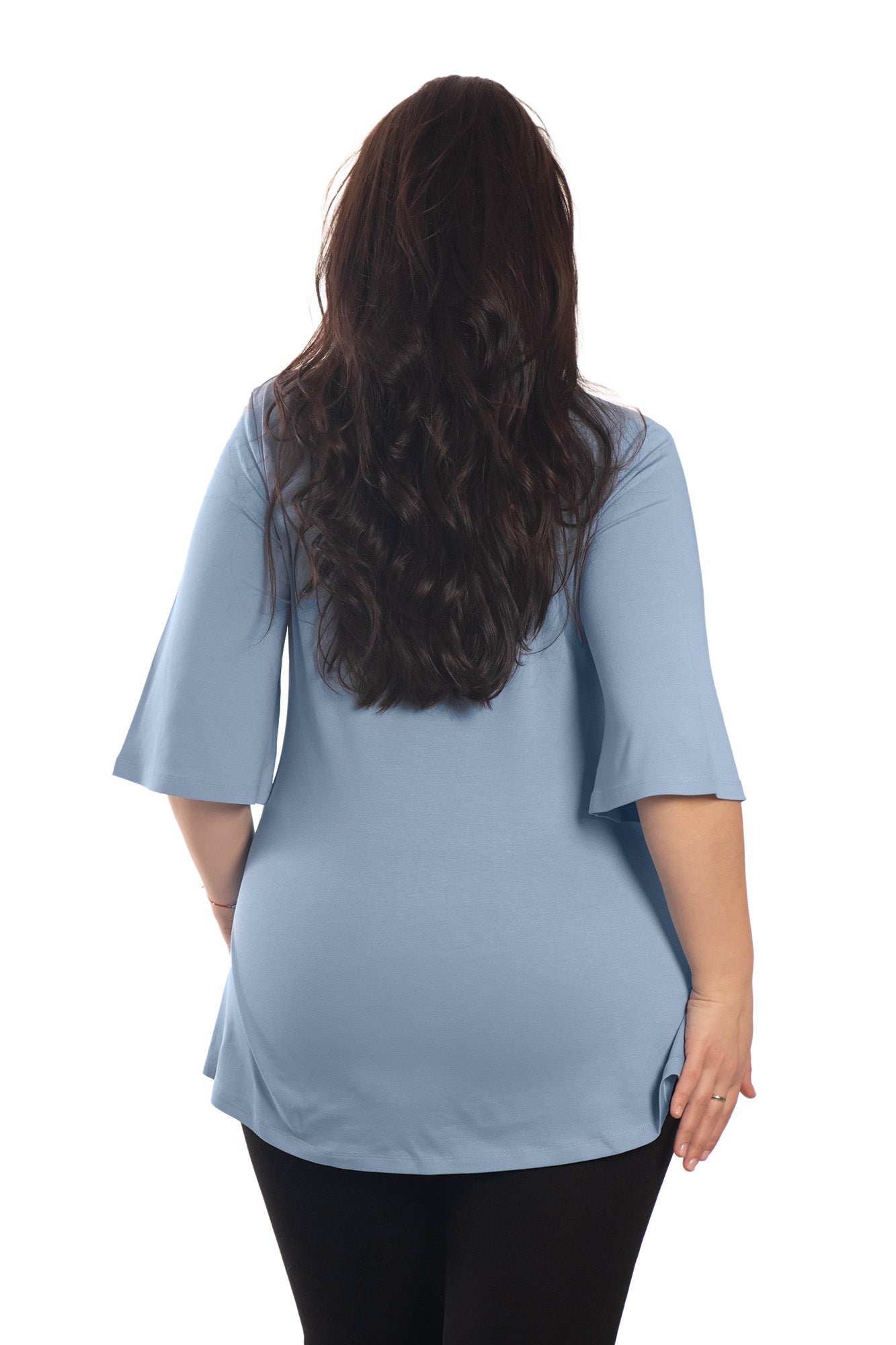 Ruffled High Neck Contrast Side Tie Top