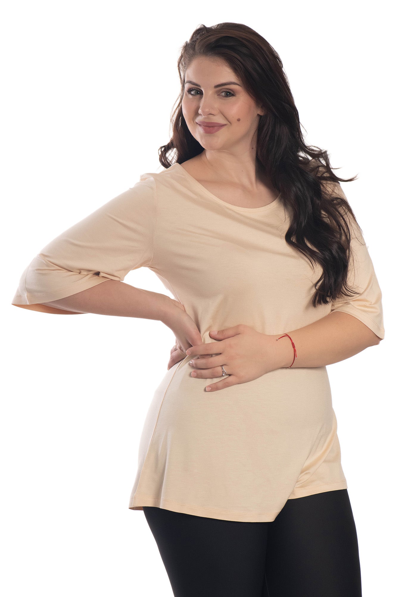 Ruffled High Neck Contrast Side Tie Top