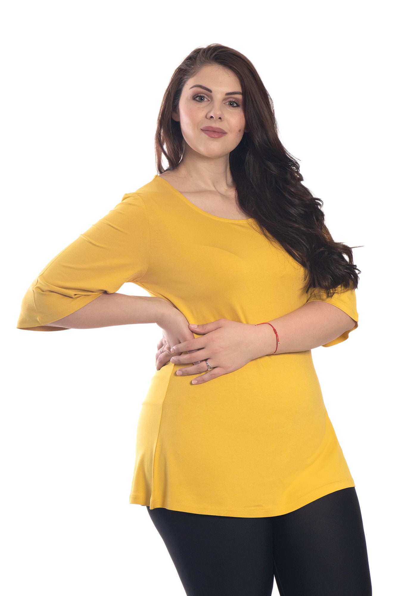 Ruffled High Neck Contrast Side Tie Top