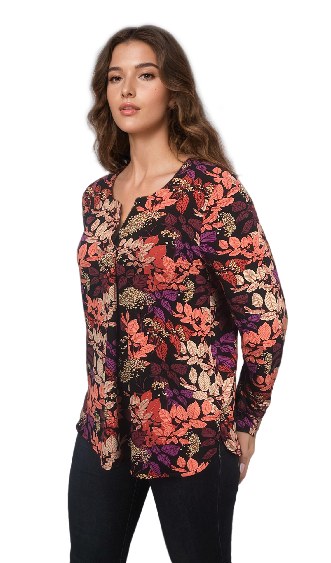 Ruffled High Neck Contrast Side Tie Top