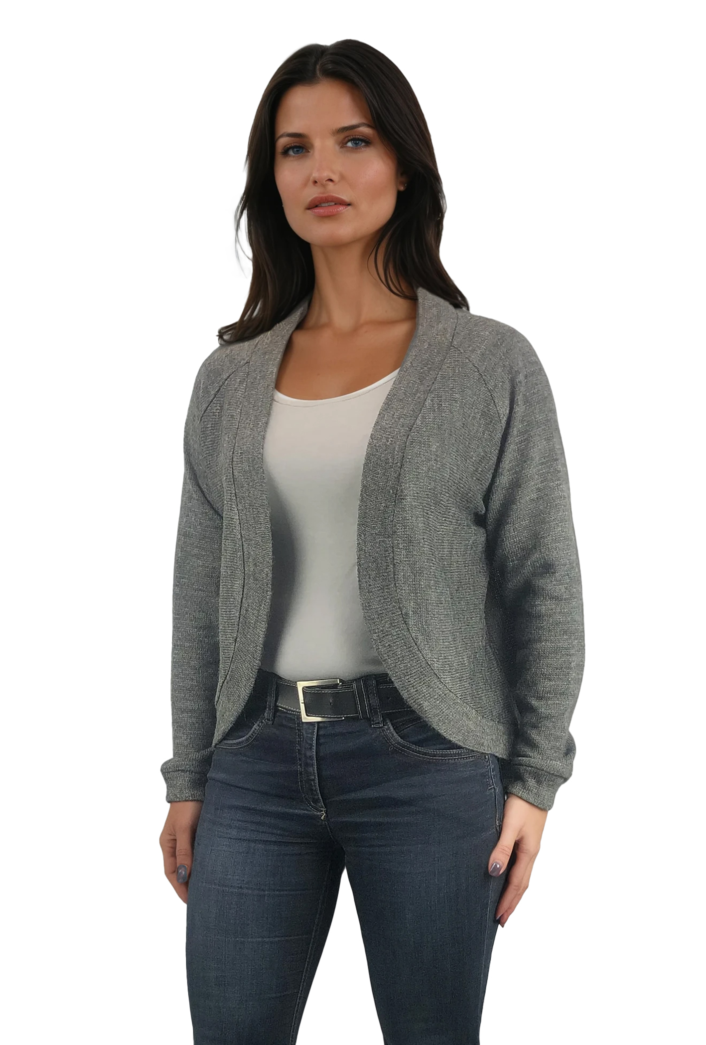 Cardigan da donna a maniche lunghe senza bottoni